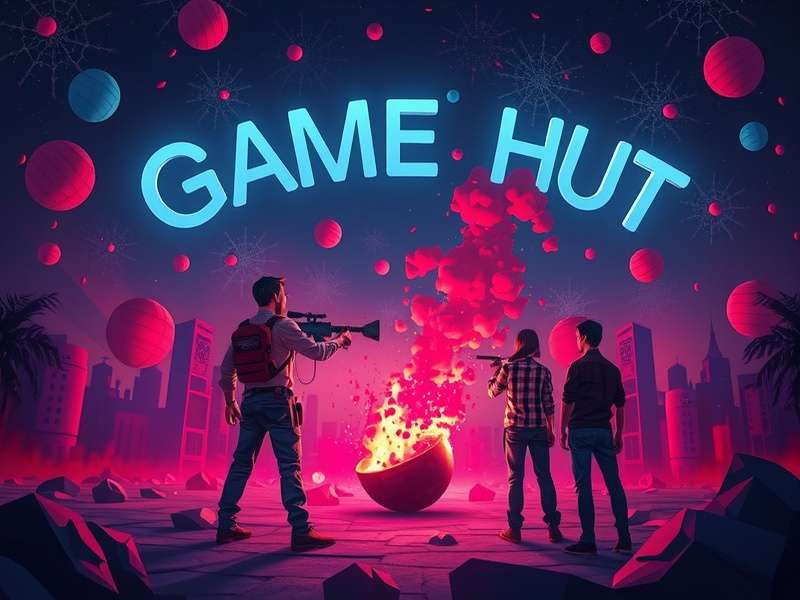 Game Hut development team collaborating in modern office